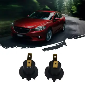 

1 Pair Headlight Bulb Socket QY-202174 Plastic Direct ReplAcement Car Accessories Firm Auto Spare Parts BlAck For Mazda 3 5 323