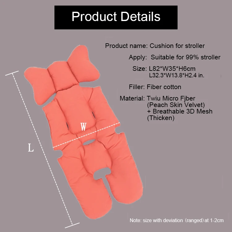 Модная утолщенная подушка для детской коляски, Хлопковый чехол для сиденья, детская пеленка для сиденья, детский коврик для коляски, матрас, аксессуары для коляски