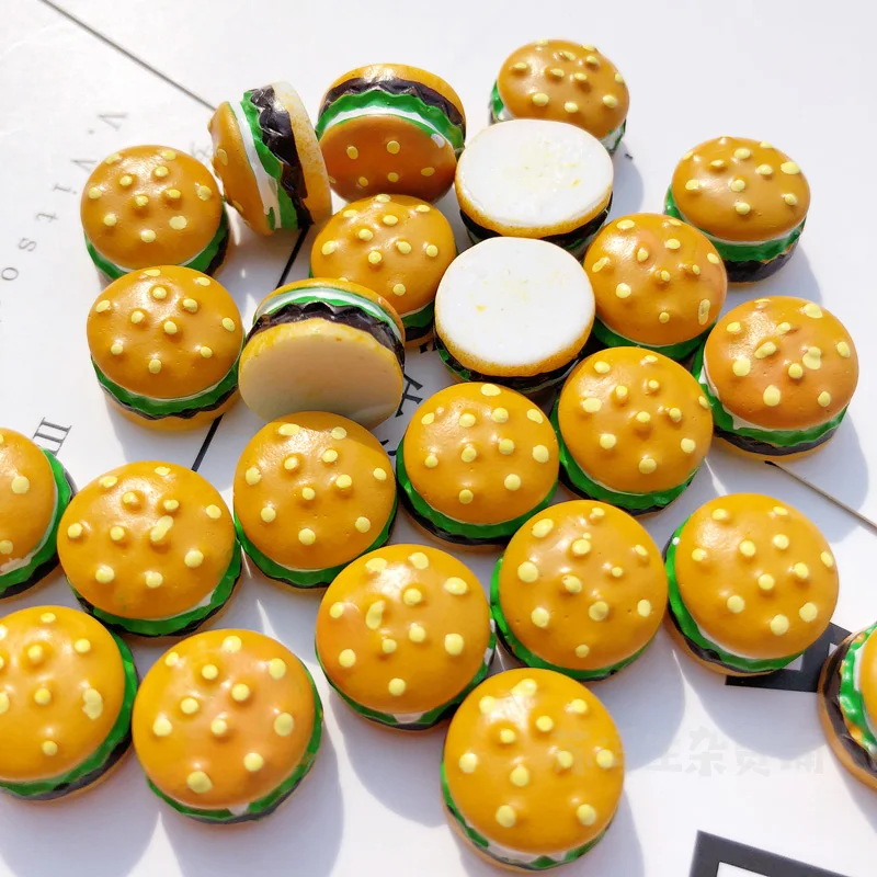 10 шт./компл. Детские Кухня игрушки Мини Hamburge смолы игрушки безопасности 1:12 Еда Гамбург DIY миниатюрная Украшения