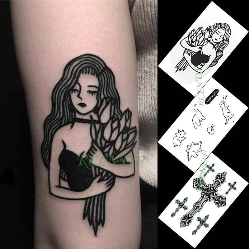 Waterproof Temporary Tattoo Sticker Musical Note Anchor Heart Mirror Girl Small Art Tatto Flash Tatoo Fake Tattoos For Women Men Temporary Tattoos Aliexpress