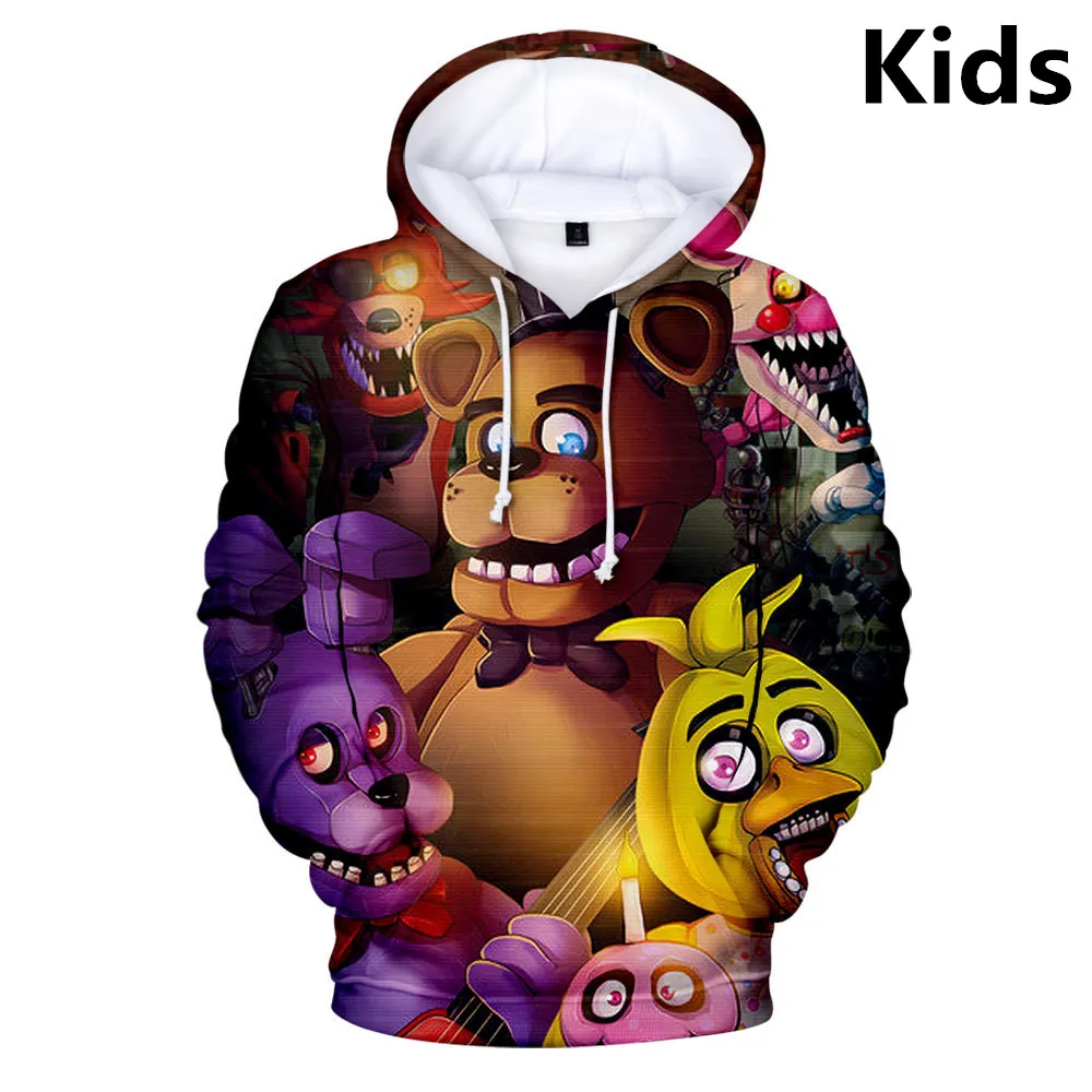 

2 To 12 Years Kids Hoodie Five Nights At Freddy's FNaF Hoodies Sweatshirt Boys Girls Long Sleeve Cartoon Jacket Children Clothes