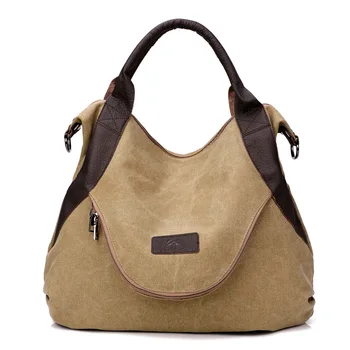 

Canvas Women's Bag 2020 New Fashion Solid Color Shoulder Bag Large Capacity Wild Casual Commuting Women's Bag Handbag