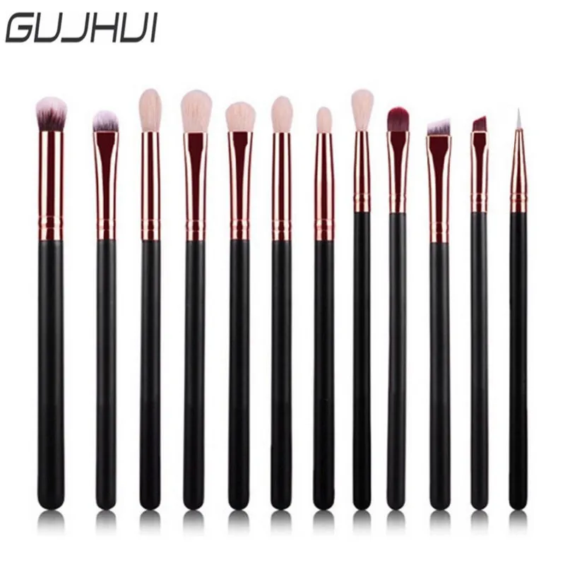 12 Pieces/set Pro Makeup Brushes Set Foundation Powder Eyeshadow Eyeliner Lip Blush Make Up Tools S9 | Красота и здоровье