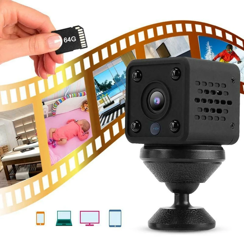 720P HD WIFI мини IP камера ночное видение Обнаружение движения видеокамера петля