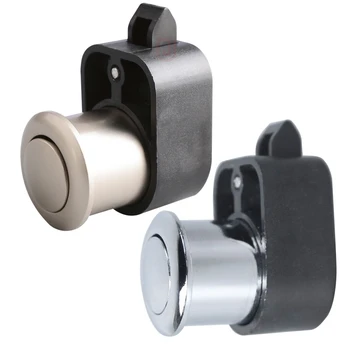 

Furniture Hardware Push Lock Button Catch Lock Cupboard Door Knob RV Push Latch M2ED