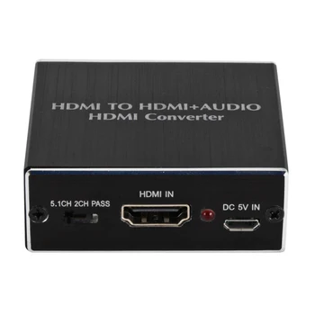 

New HDMI Audio Extractor Stereo Extractor Converter HDMI To HDMI Optical TOSLINK SPDIF + 3.5mm HDMI Audio Splitter Adapter