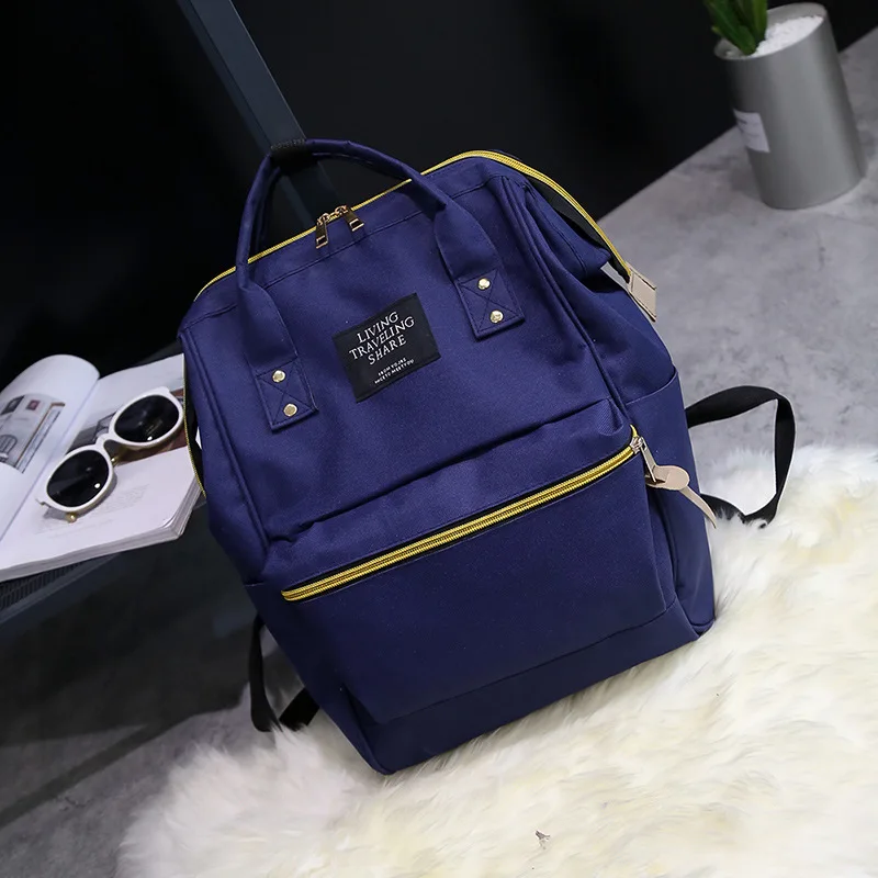 Dark Blue Женский рюкзак в японском стиле Harajuku Симпатичные школьные рюкзаки для девочек-подростков Kawaii клубника клип рюкзак для ноутбука Mochila - Цвет: Dark Blue