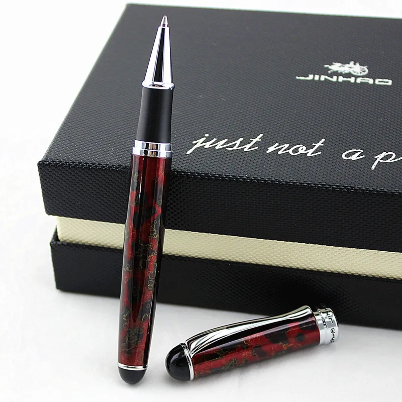 JINHAO 750 серебряные аксессуары металлический цвет подарок Студенческая Отделка Ручка-роллер