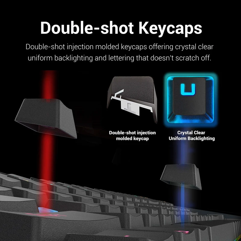 K552 металлическая USB механическая клавиатура синий переключатель Игровая сделай