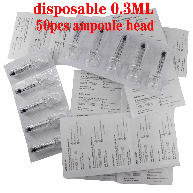 0.3ML 50pcs head Мульти Shoot гиалуроновая инъекционная кислота ручка стерильный распылитель Пептидная терапия удаление морщин губ лифтинг шприц - Номер модели: 0.3ML 50pcs head