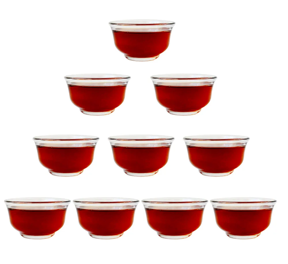 

10Pcs/Set Clear cups 40ML Borosilicate Insulated Glass kung Fu Tea ware for Drinking Tea Wine whisky Liquor Spirits Water