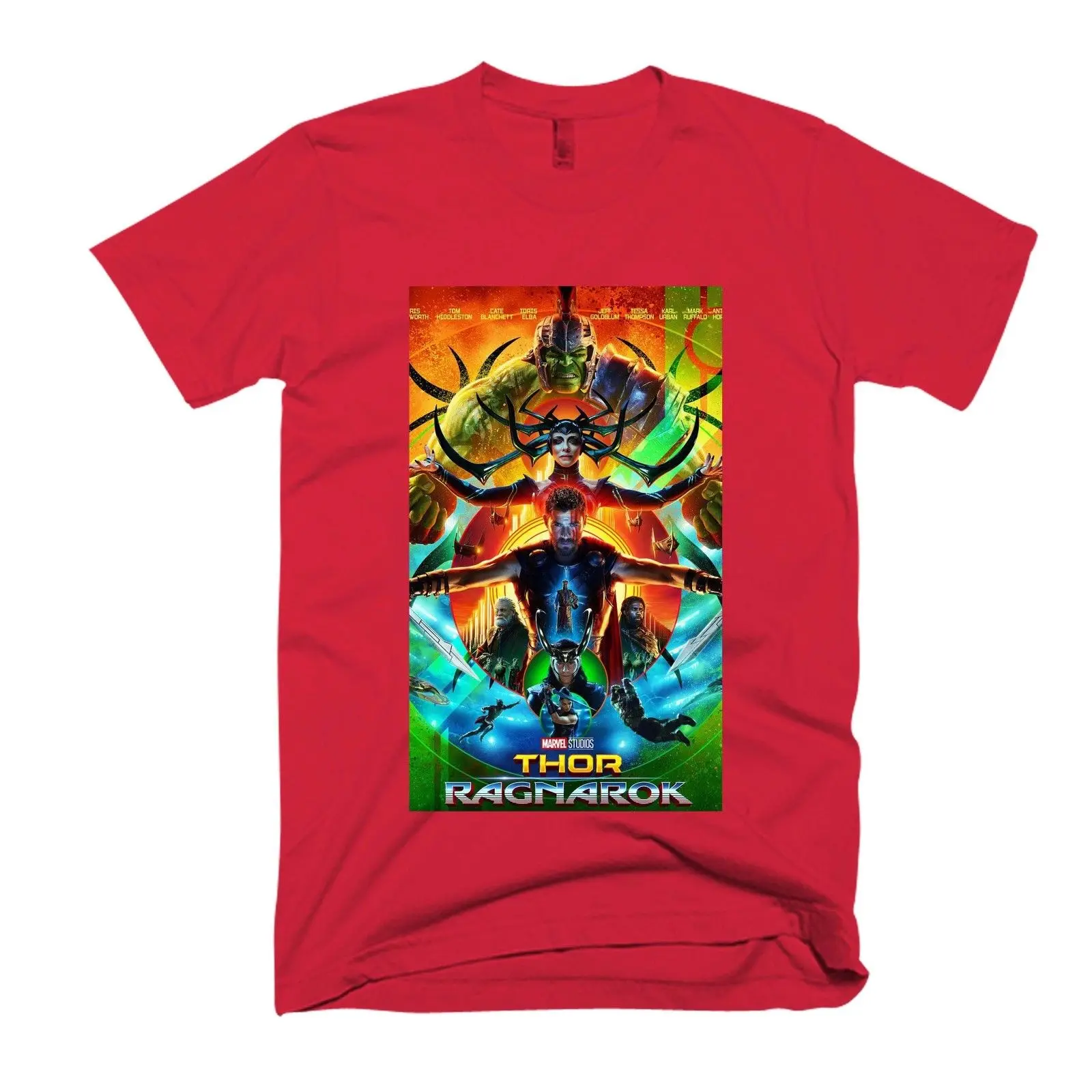 Thor Ragnarok Poster Мужская футболка хип-хоп Новинка футболки брендовая одежда Топ
