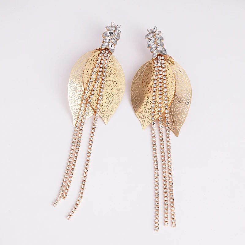 Женские Винтажные висячие серьги JUJIA za длинные стеклянные серьги-кисточки с