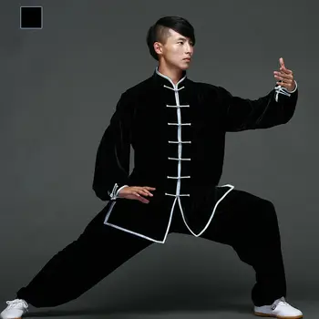 

Chinese Kung Fu Uniform Velvet Tai Chi Suits Martial Arts Wushu Clothing Competition Performance Thickens