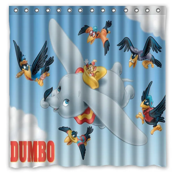 Занавеска для душа Dumbo, индивидуальная, badkamer gordijn, Прямая поставка, полиэстер, водонепроницаемая занавеска для душа 71*71 дюймов