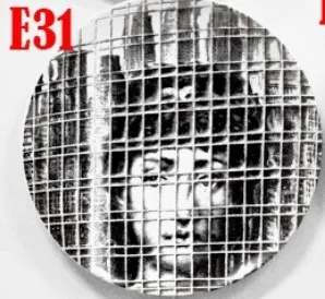 ee Отель/бар/домашний декор Простая Современная тарелка Fornasetti тарелки настенные подвесные тарелки декоративные ремесленные тарелки тарелка фоновая тарелка - Цвет: ee