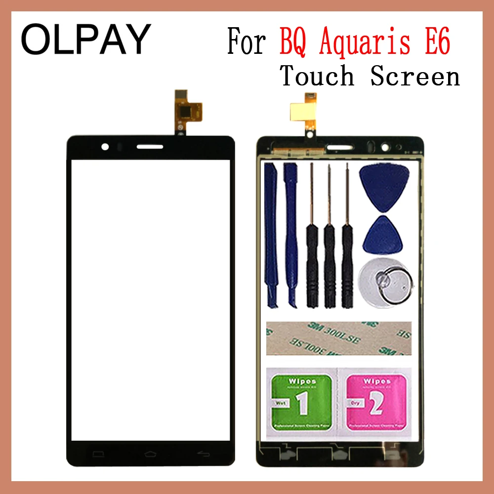 OLPAY для BQ Aquaris E5 4G HD FHD сенсорный экран дигитайзер для BQ Aquaris E6 FHD Сенсорная панель Сенсорный экран сенсор переднее стекло