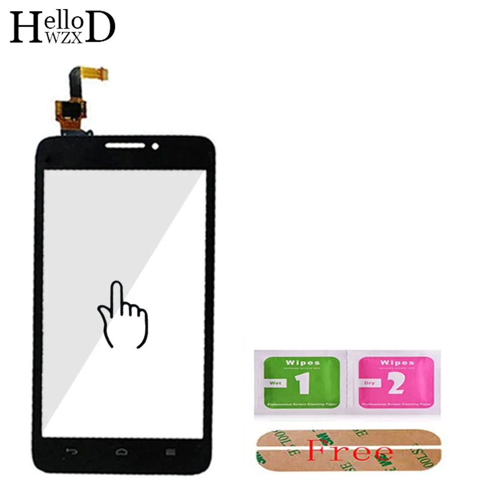 Touch Screen Sensor For HuaWei G510 G610 G620 G620S G630 Touch Screen Digitizer Panel Front Glass TouchScreen 3M Glue Wipes