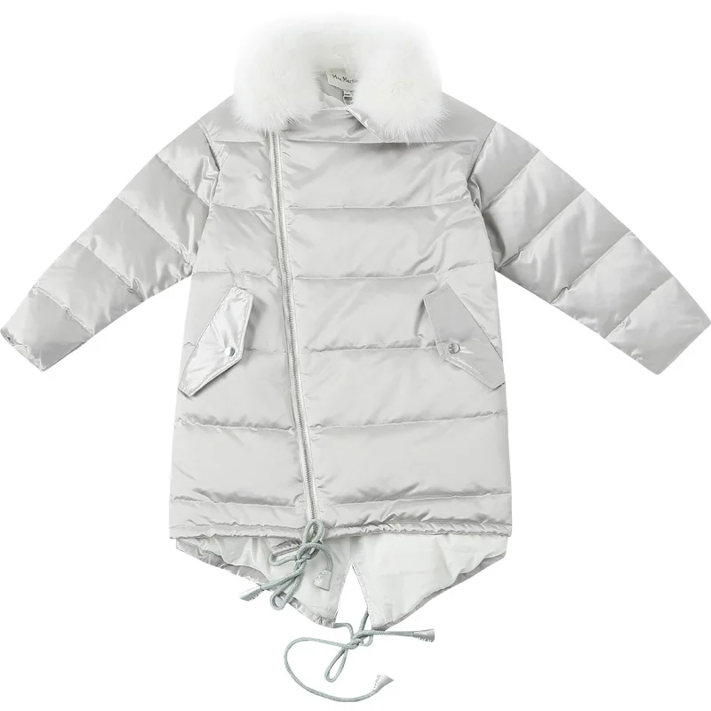

2020 New Loose Hooded Shiny Large Fur Collar Bread Down Jacket Womens Mid-Length Autumn Winter Fashion Warm Overcoat Outwear