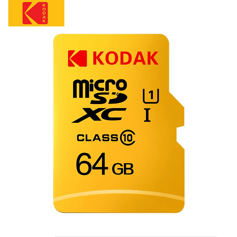 Карта памяти KODAK tarjeta Micro SD 128 Гб 64 ГБ 32 ГБ 16 ГБ Micro SD карта 256 ГБ 512 ГБ TF Карта U3 cartao de Карта памяти MicroSD Clase 10 - Емкость: 64GB U1