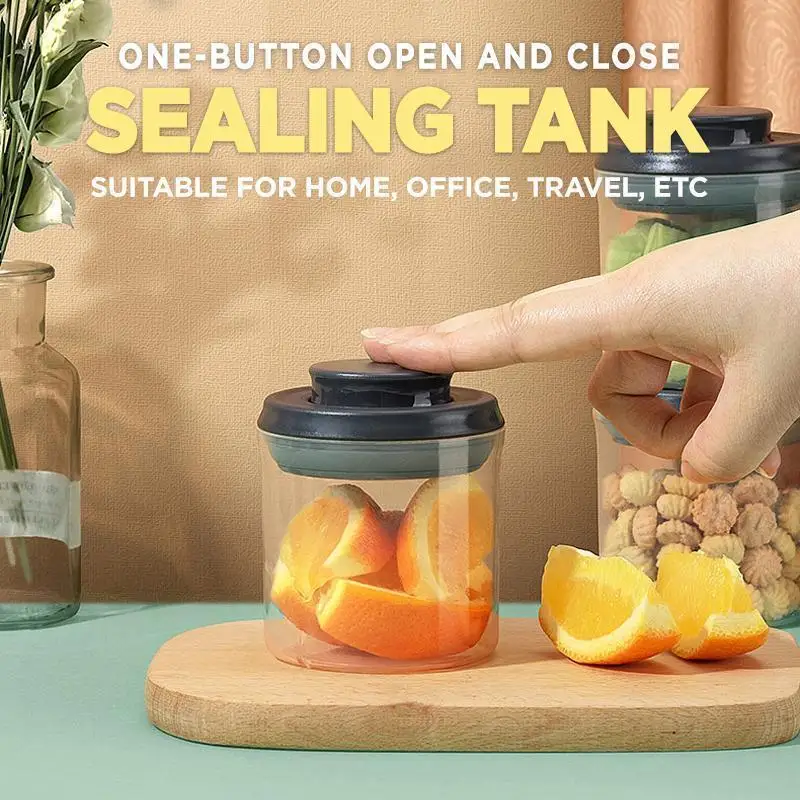 

One-Button Open And Close Sealing Tank Powder Box Portable Formula Dispenser Food Container Storage Box