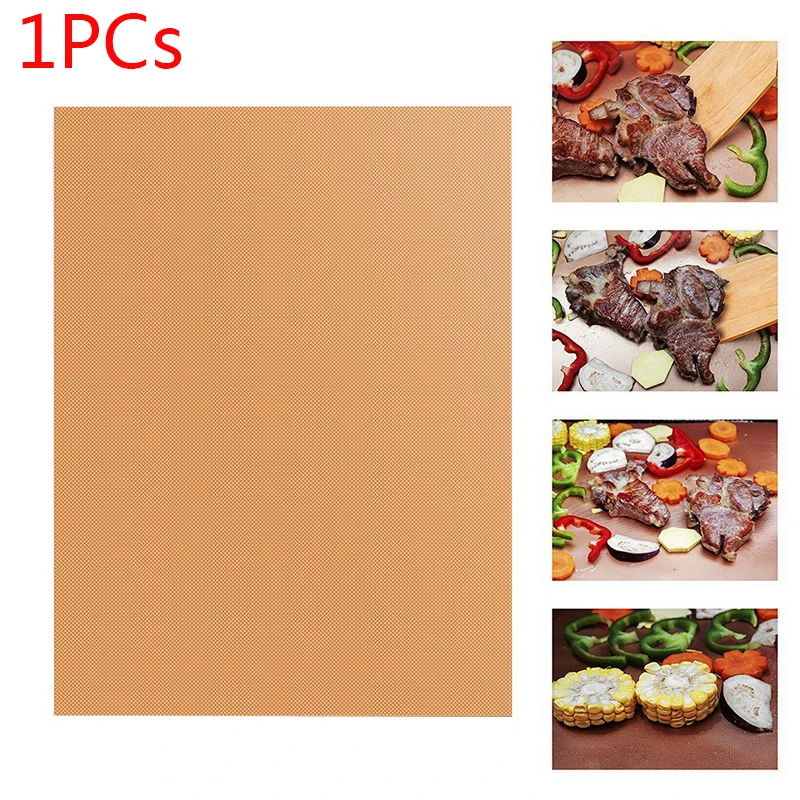 Copper 1PCs 1/2/3/5 шт коврик для барбекю гриля многоразовые антипригарное покрытие BBQ Пособия по кулинарии силиконовый коврик для выпечки простыни Фольга барбекю лайнера инструмент Кухня Пособия по кулинарии гаджет - Цвет: Copper 1PCs