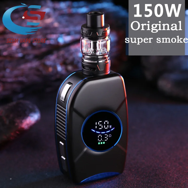 

2019 new electronic cigarette kit 150W vape mod LED display power adjustable 2200mAh battery 0.25ohm e-cigarette atomizer vapor