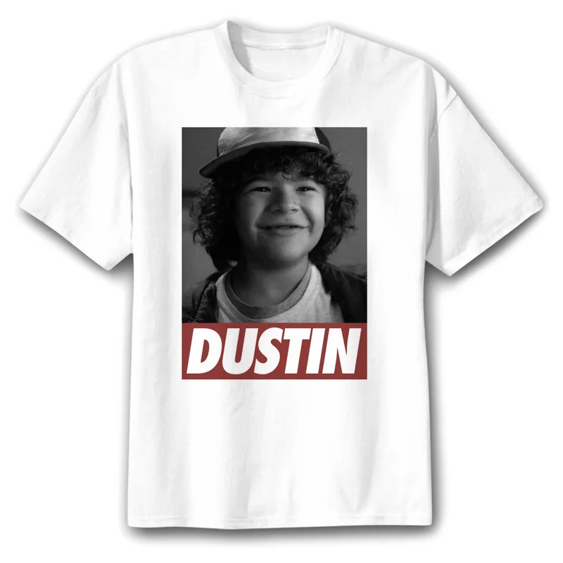stranger things t shirt dustin eleven stranger-things men/kids t-shirt tee shirts hawkins men summer tshirt | Мужская одежда