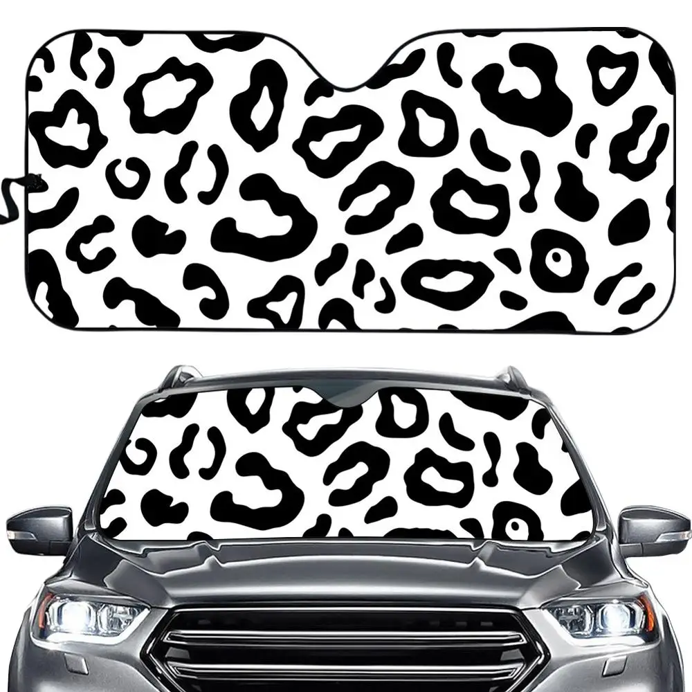 

Aluminum Sunshade for Car Windshield Muilt Color Leopard UV Protect Foldable Front Windshield Sunshades Car Sun Shade