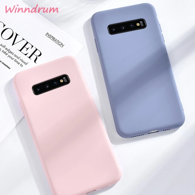 Силиконовый чехол для Samsung Galaxy S10 PLUS LITE 5G S10e мягкий жидкий силиконовый