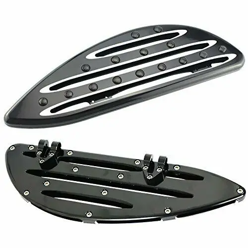 Черный передний край Cut драйвер растягивается половицы для Harley Dyna Electra Glide Softail Fatboy FXS Touring