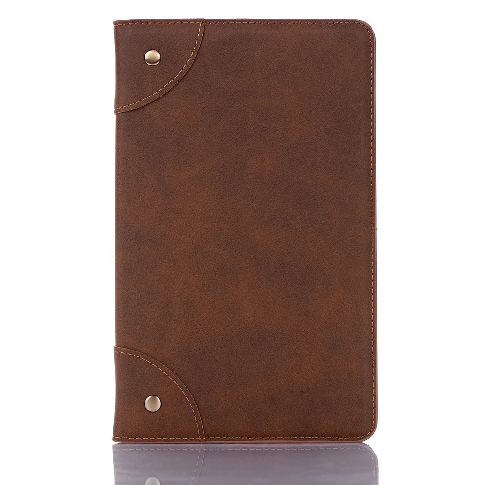 Light Brown Чехол для Samsung Galaxy Tab A 8,0 T295 T290 SM-T295 ретро кожаный флип-чехол для планшета Smart Covert Sleep Wake Up Fundas - Цвет: Light Brown