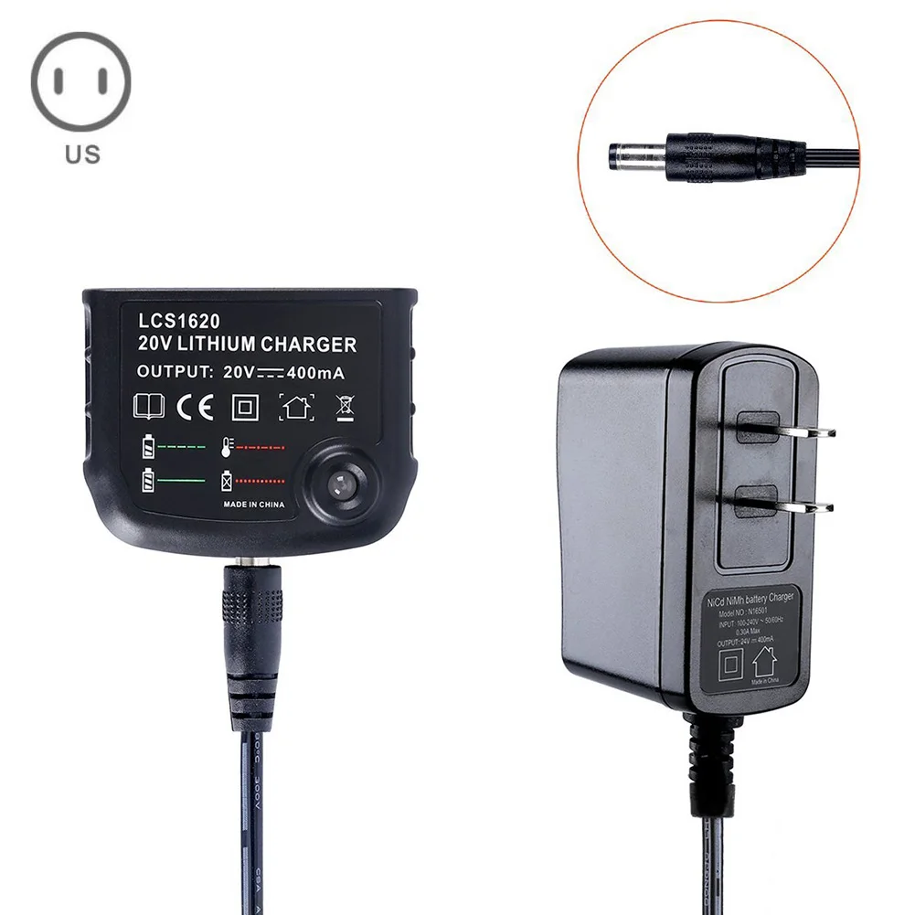 

20V Lithium Battery Charger LCS1620 for Black Decker US Plug XJ66