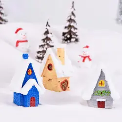 Европейский стиль Рождество конфеты Снежный домик милый мини рождественский дом ручной работы микро для улицы, для виллы дома украшения