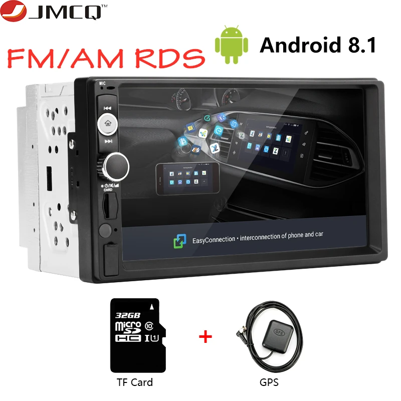 JMCQ 2din автомобильное радио Android 8 1 универсальный Gps Wifi Bluetooth Сенсорный экран
