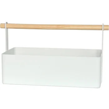 

Japanese Northern Wind Fresh Wood Handle Receive A Basket Of Medicine Cosmetics Receive Desktop Carrying Baskets