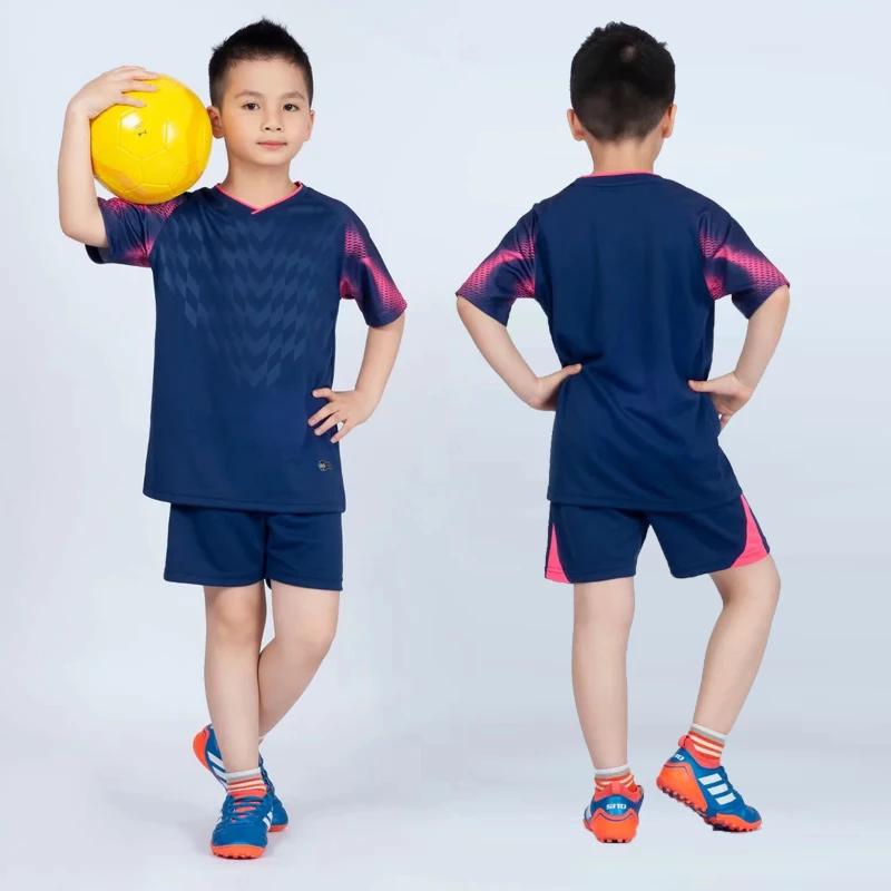 Для маленьких мальчиков и девочек Футбольная форма футболmyst Кофты на заказ для детей, тренировочный костюм для футбола Футбол мяч для регби одежда комплект для детей детская одежда