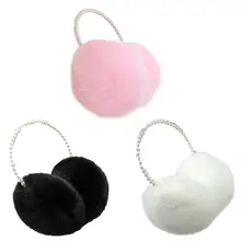 Winter Earmuffs Adjustable Pearl Earmuffs Child Girl Plush Imitation Rabbit Hair Bag Cute Earmuffs Headband Girl Winter Earmuffs