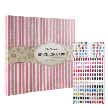 

Professional Model Nail Polish Gel Color Display Box Book Dedicated 120 Nail Color Card Chart Painting Manicure Nail Art Tools