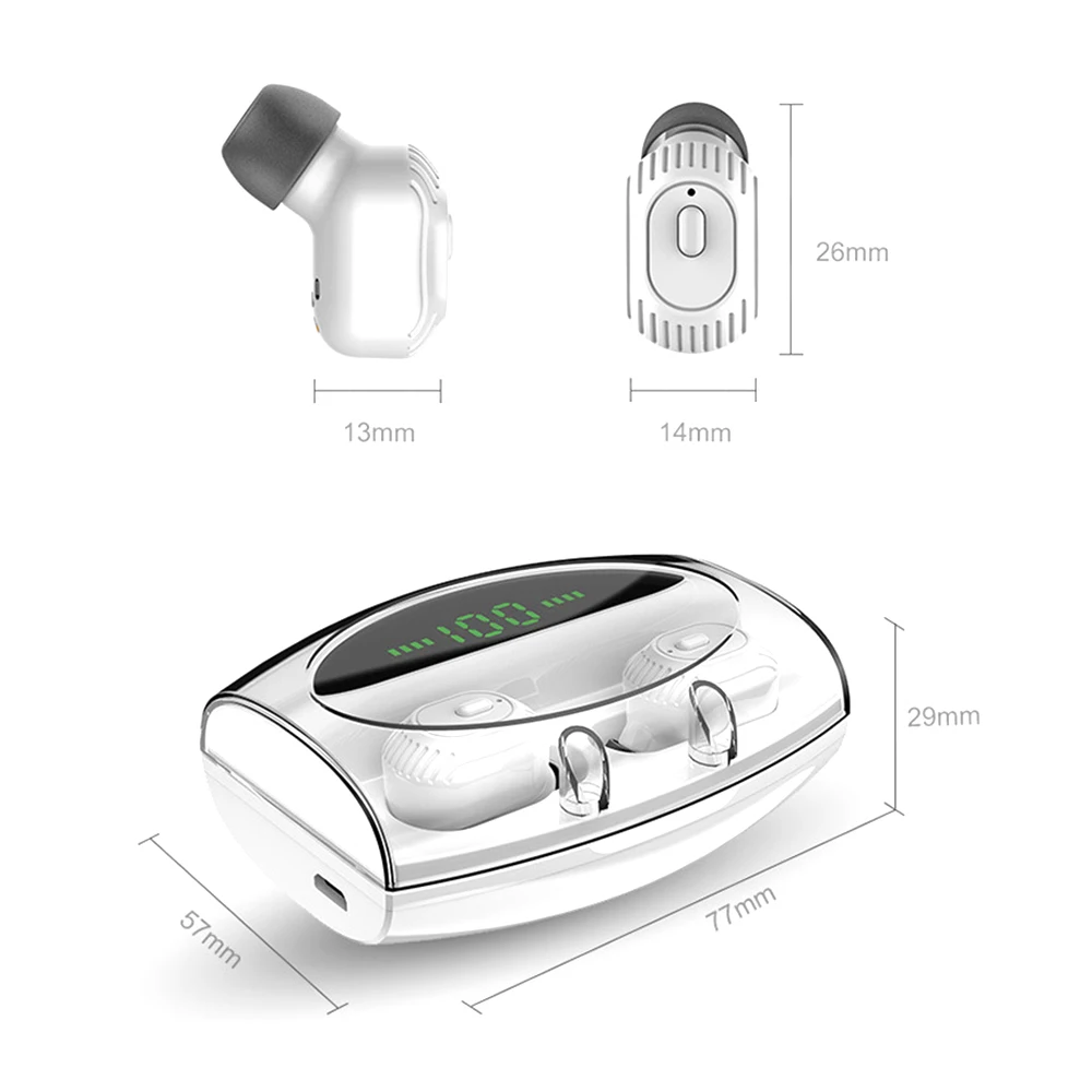 IPX5 Водонепроницаемый Bluetooth 5,0 наушники туры беспроводной CVC Noice отмена HD микрофон 3500 мАч светодиодный дисплей для мобильного телефона
