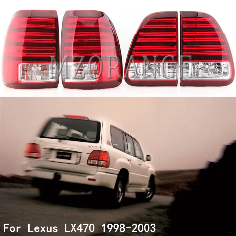 MZORANGE 1 Set Car Tail Light For Lexus LX470 1998-2003 LED Rear Brake Light Rear Bumper Lamp Stop Lamp