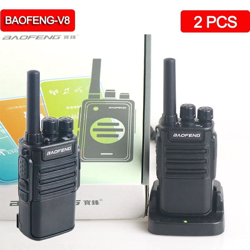 2 шт. Baofeng BF-V8 Мини Walkie Talkie набор портативный USB зарядка ручной двухсторонний