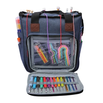 

Portable Knitting Tote Wool Crochet Storage Bags Sewing Needles Organizer Cases