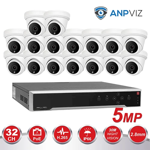 16PCS Turret KIT Hikvision OEM 32CH NVR KIT 16/20/32 шт. 5MP башни POE IP Камера CCTV Системы наружного видеонаблюдения набор P2P поддержка - Цвет: 16PCS Turret KIT