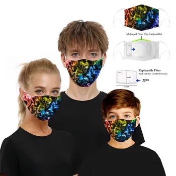 

2020 Print Adult mask for face fashion Washable Reusable Face Cover Masks Cycling Outdoor tapabocas mascarilla In Stock #H50