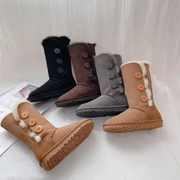 

Snow Boots Women's Flat Shoes Woman Winter Boots for Women Fashion 2020 Trend Designer Shoes Woman Booties Bottine Femme Winter