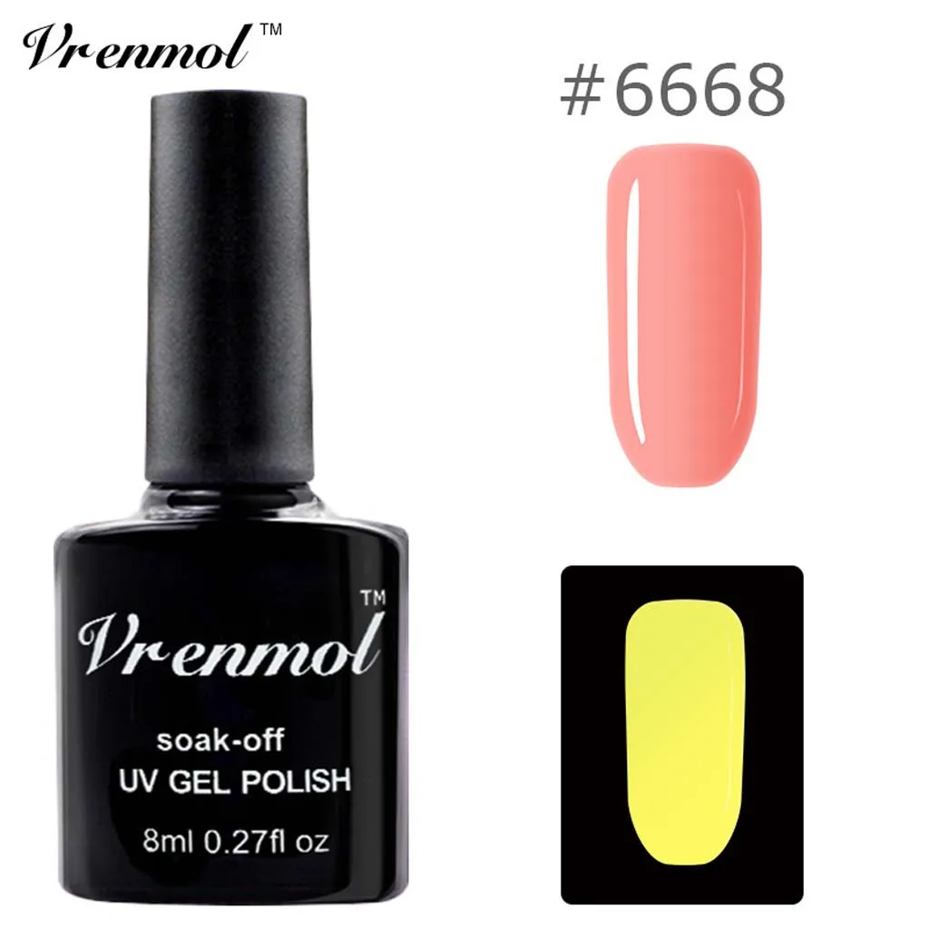 Лак для ногтей nagellak нетоксичный лак для ногтей 18 флюоресцентные цвета неоновый светящийся гель лак для ногтей tPTo Gvernis полуперманентный УФ