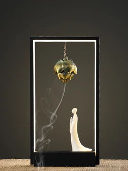 

Creative ceramic back incense burner decoration, agarwood sandalwood incense burner, smoke waterfall, desktop decoration