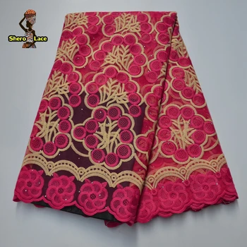 

African Lace Fabric Embroidery 2020 Big Sale Nigeria French Tulle Lace With Stones For Party Dress