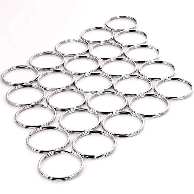 

25 Large 30Mm Split Ring Keyring Key Holder Loop Hoop